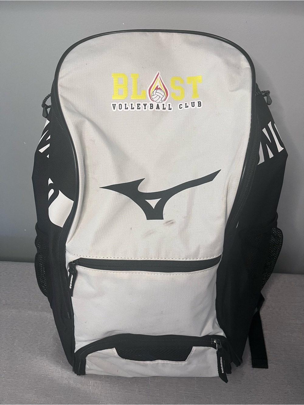 Mizuno White & Black Blast Volleyball Club Backpack